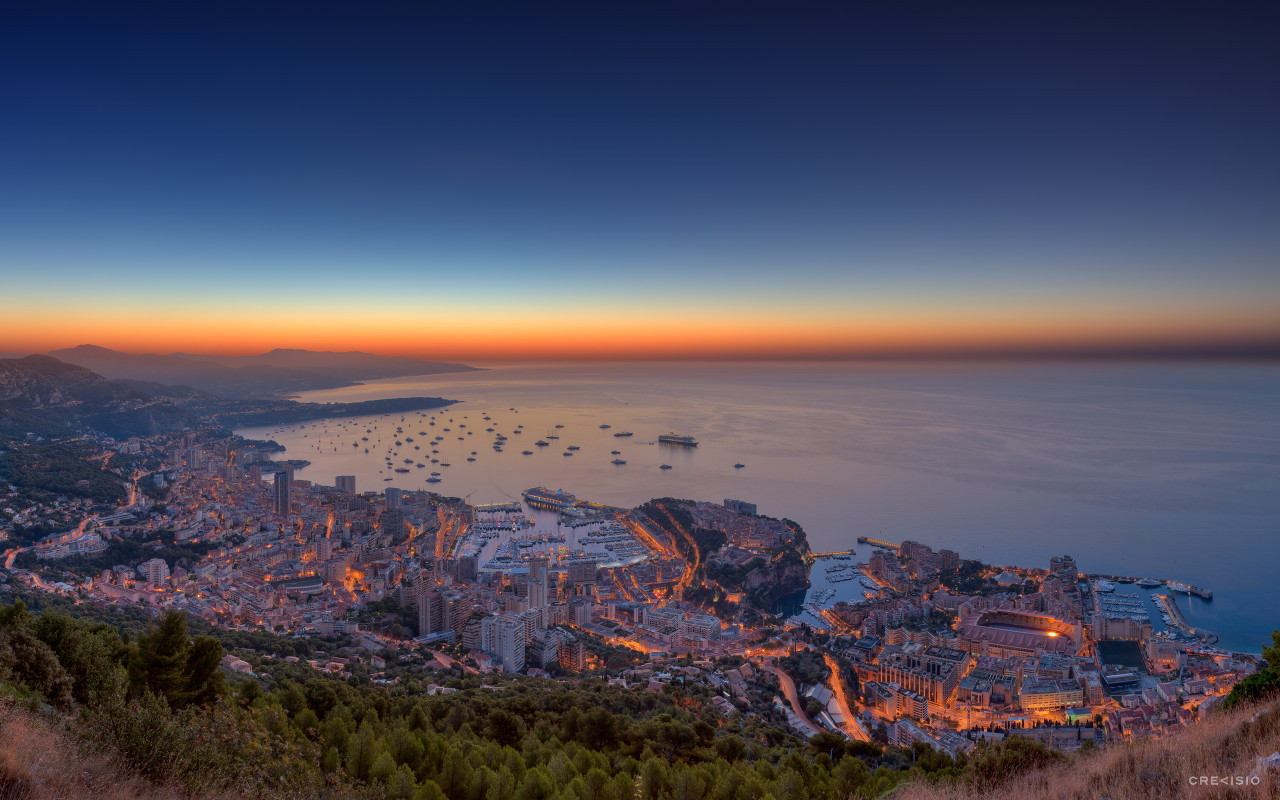 Monaco panorama 2012 - sunset