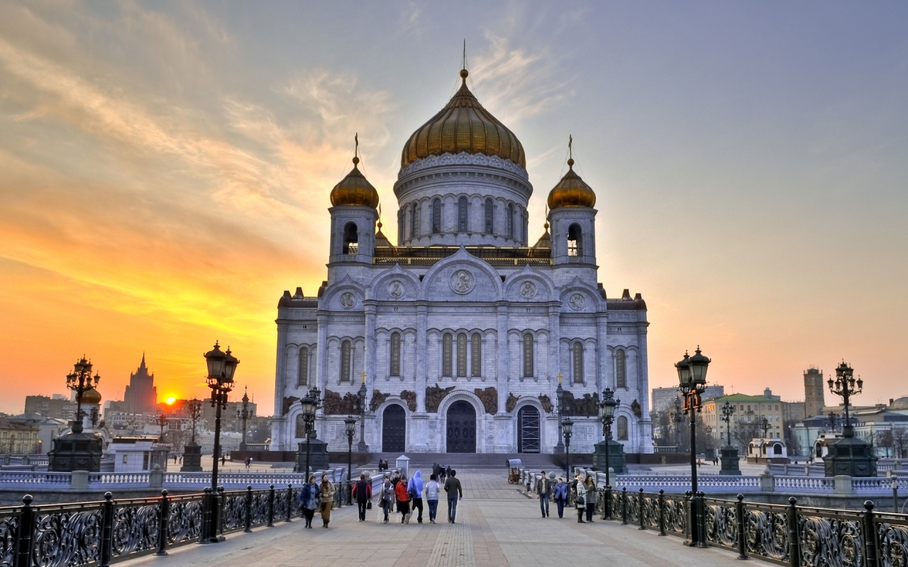 Удивительный вид московской церкви