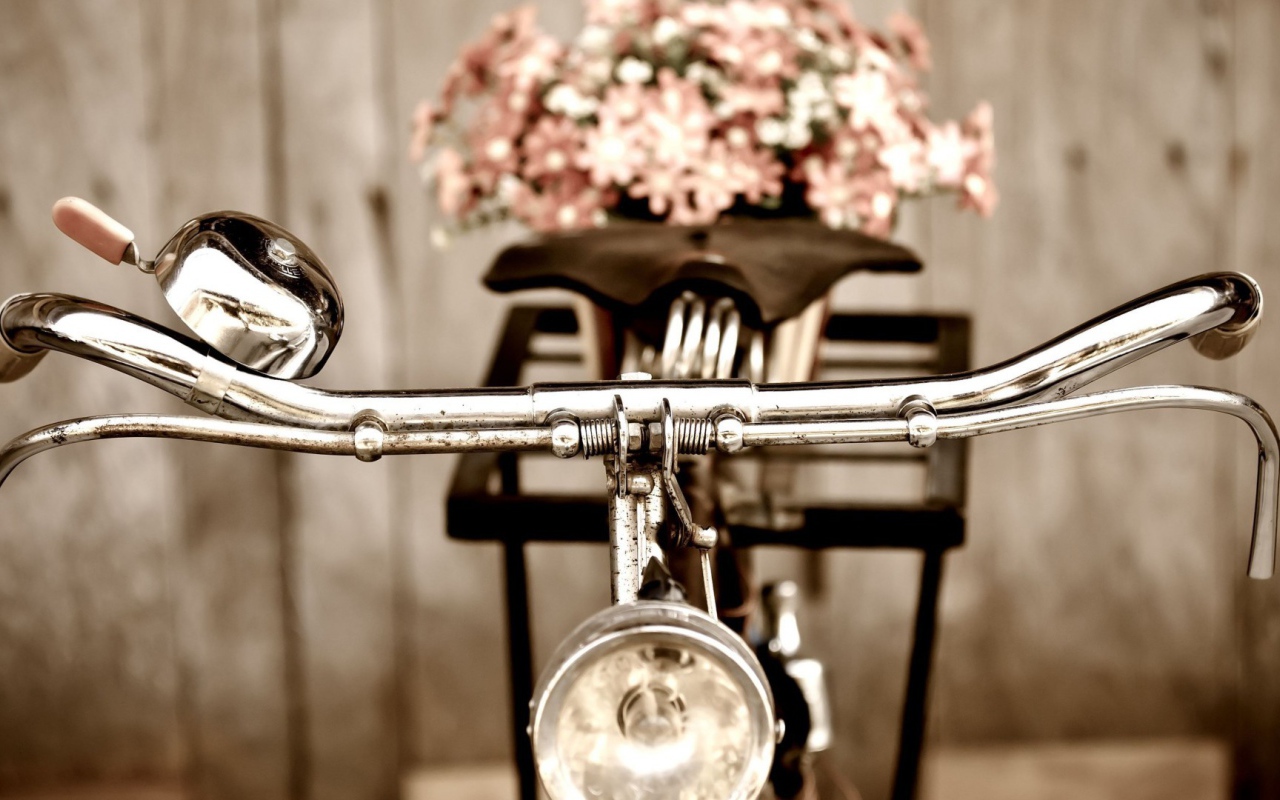 Bелосипед с цветами