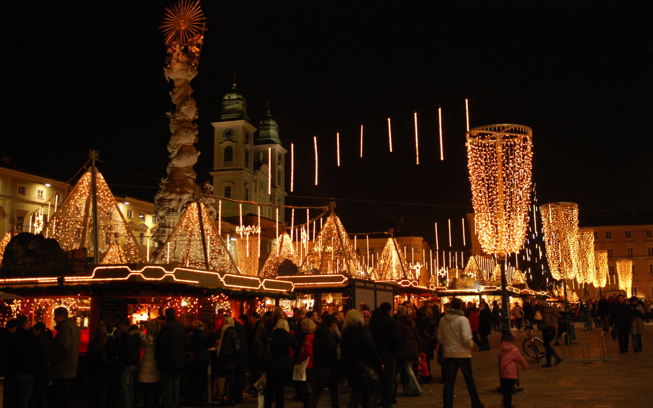 Рождество в городе Линц, Австрия