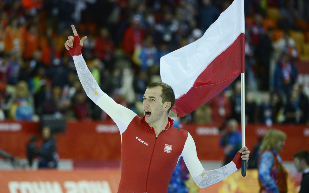 Обладатель золотой медали в дисциплине скоростной бег на коньках Збигнев Брудка из Польши