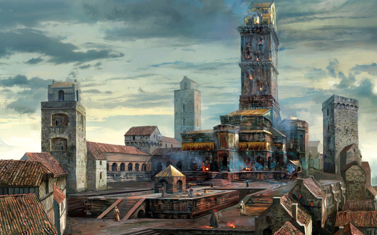 Городская площадь в игре The Witcher 3 Wild Hunt