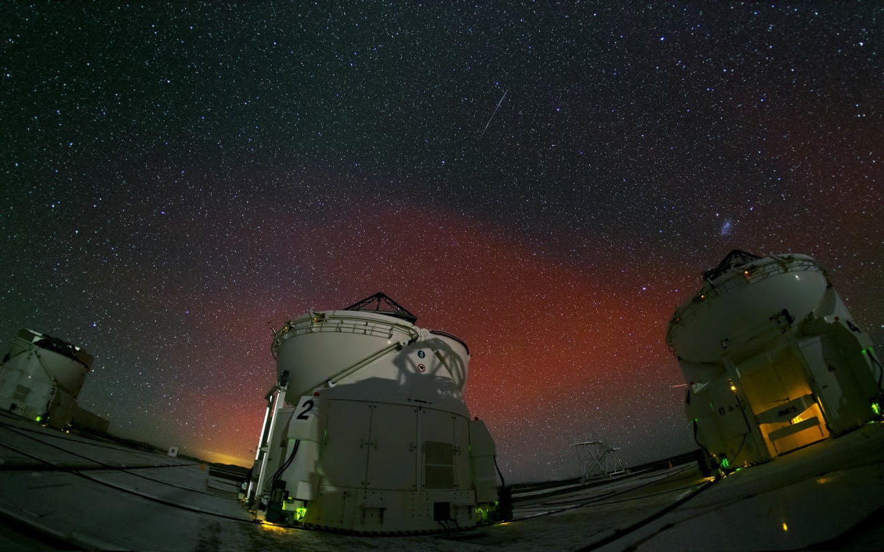 Meteor over the observatory