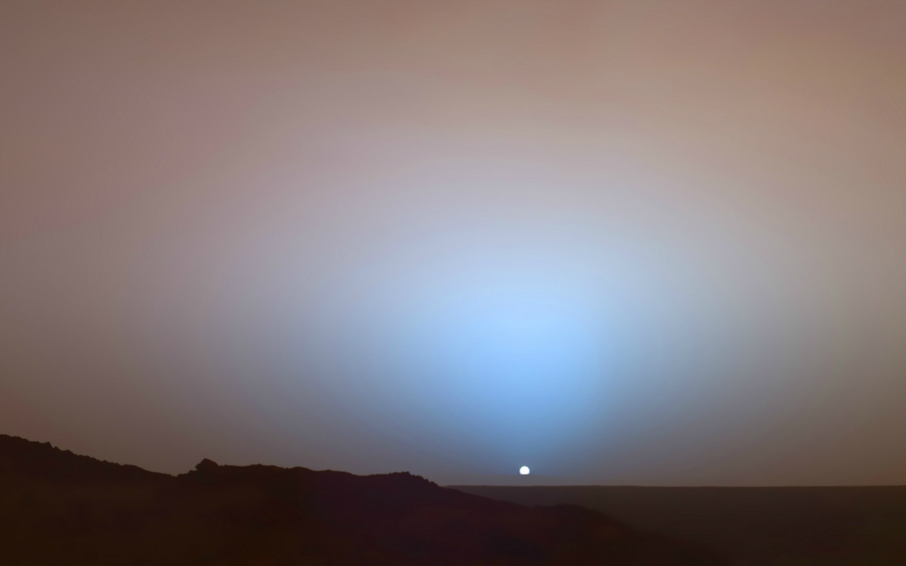 Закат Солнца на Марсе
