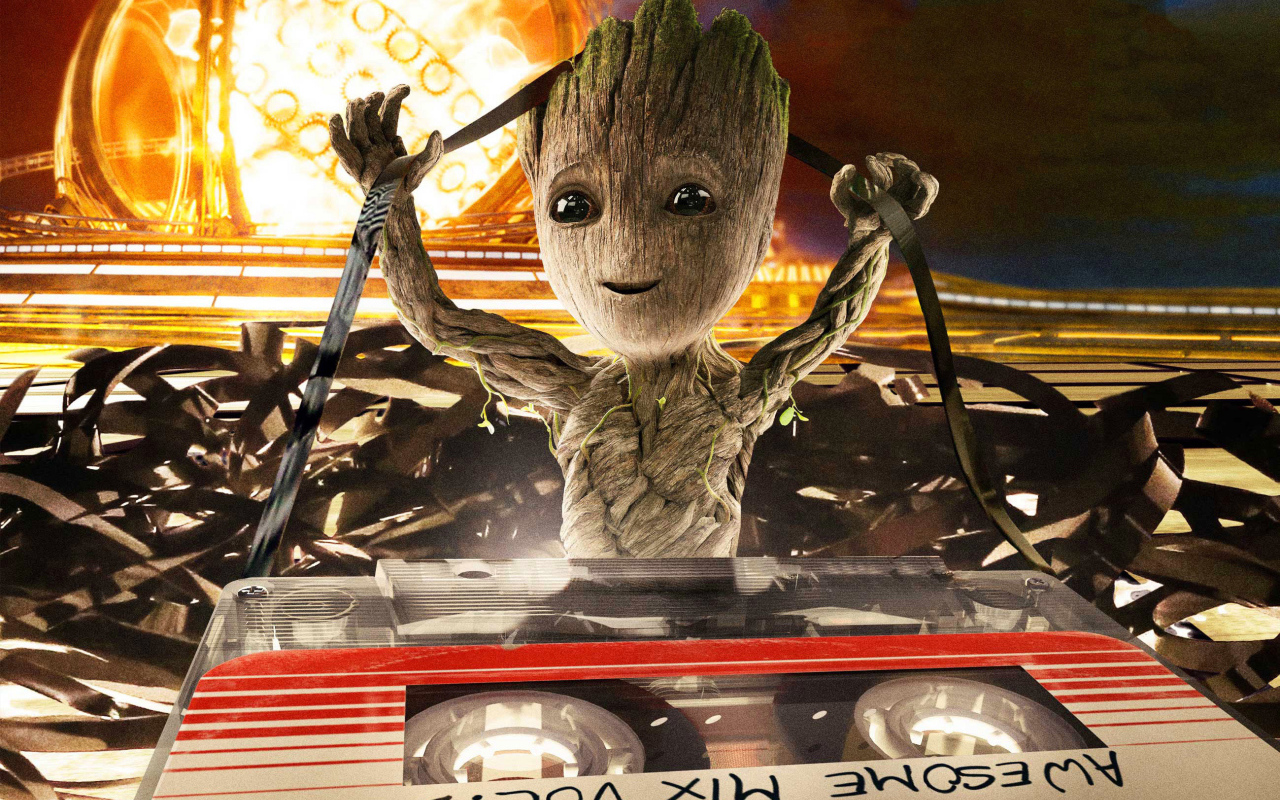 Little Groot, the character of the film The Guardians of the Galaxy 2