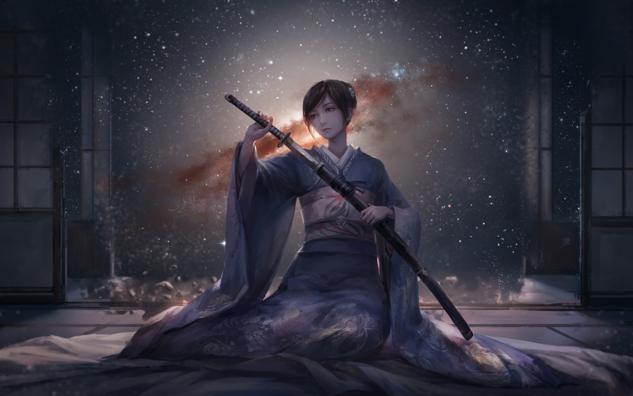 Девушка с самурайским мечом, аниме