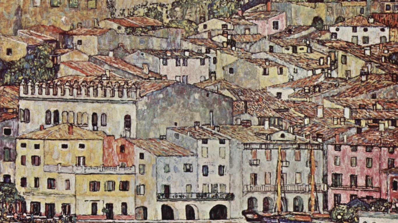 Painting of Gustav Klimt - City