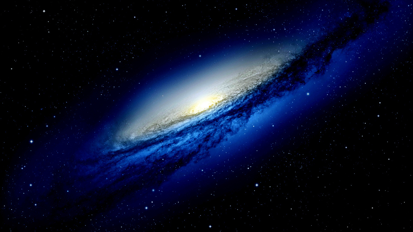 Синее свечение галактики