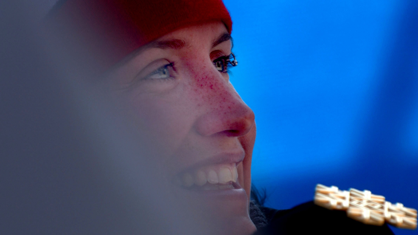 Обладательница золотой медали Марит Бьорген норвежская лыжница на олимпиаде