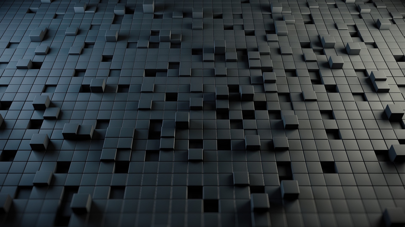 Фон из черных 3-Д кубиков