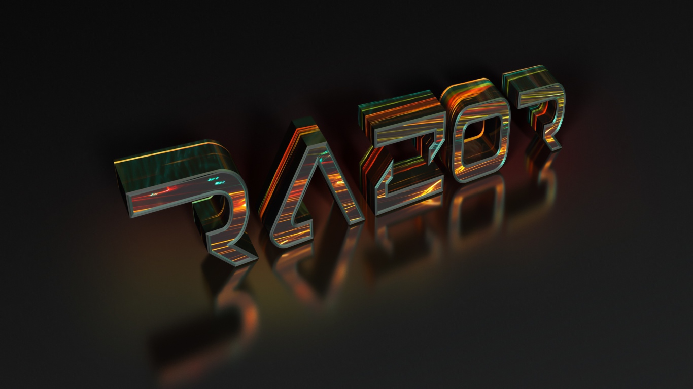 Надпись Razor, 3Д графика