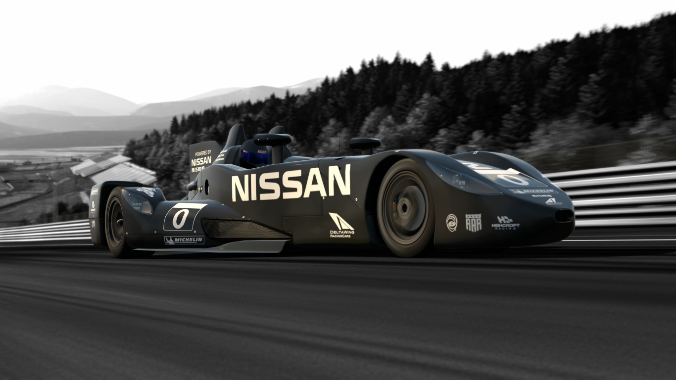 Черный Nissan Deltawing в игре Gran Turismo 6
