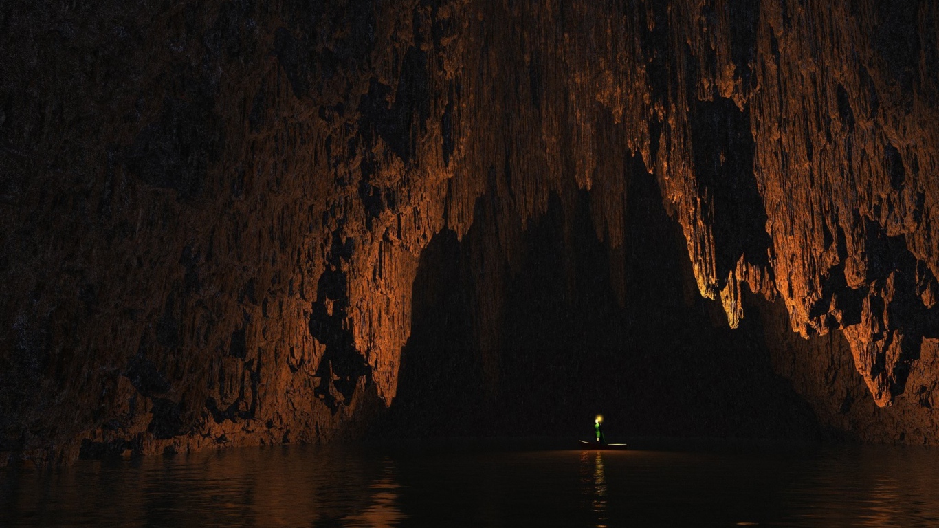 Прогулка на лодке внутри пещеры
