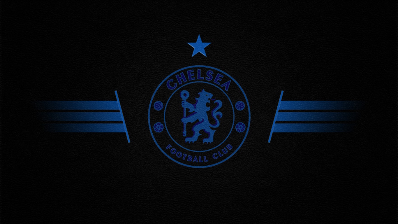 Футбольный клуб Челси, логотип  голубой на сером