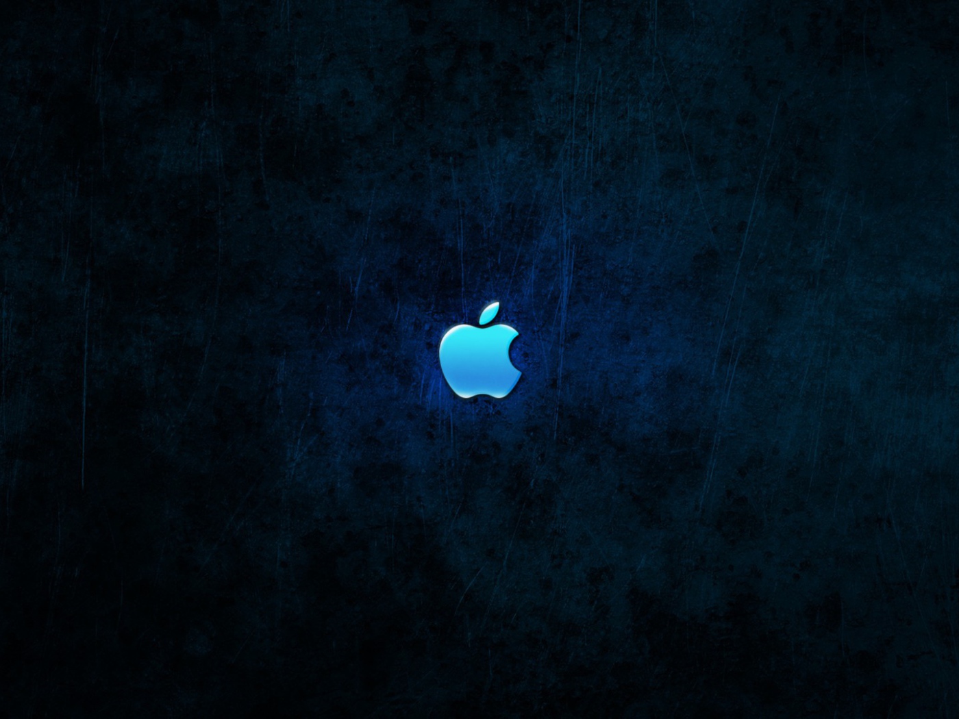 Логотип Эппл на сине черном фоне