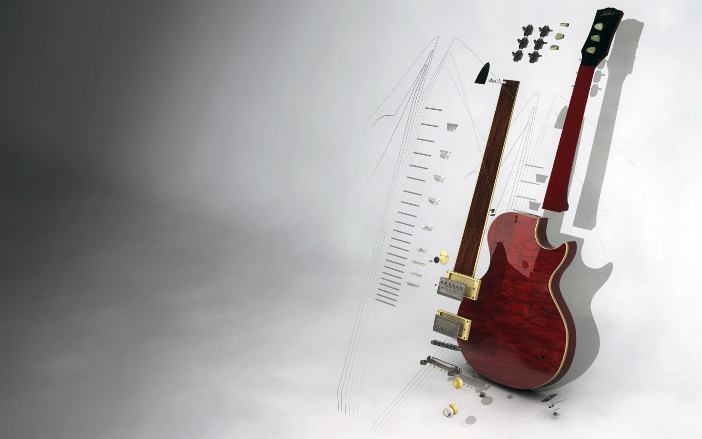 Previous, 3D-graphics - Musical instrument wallpaper