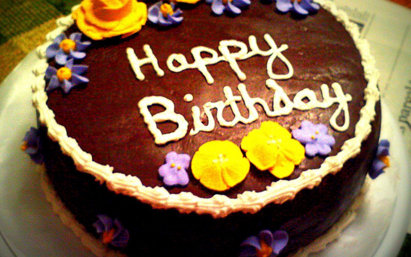  Шоколадный торт на день рождения