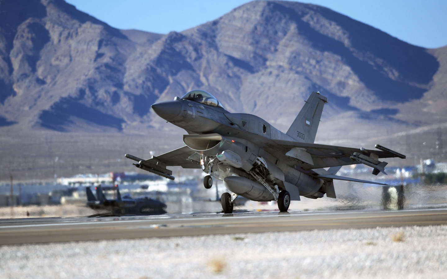 	   The rise of a military aircraft f-16