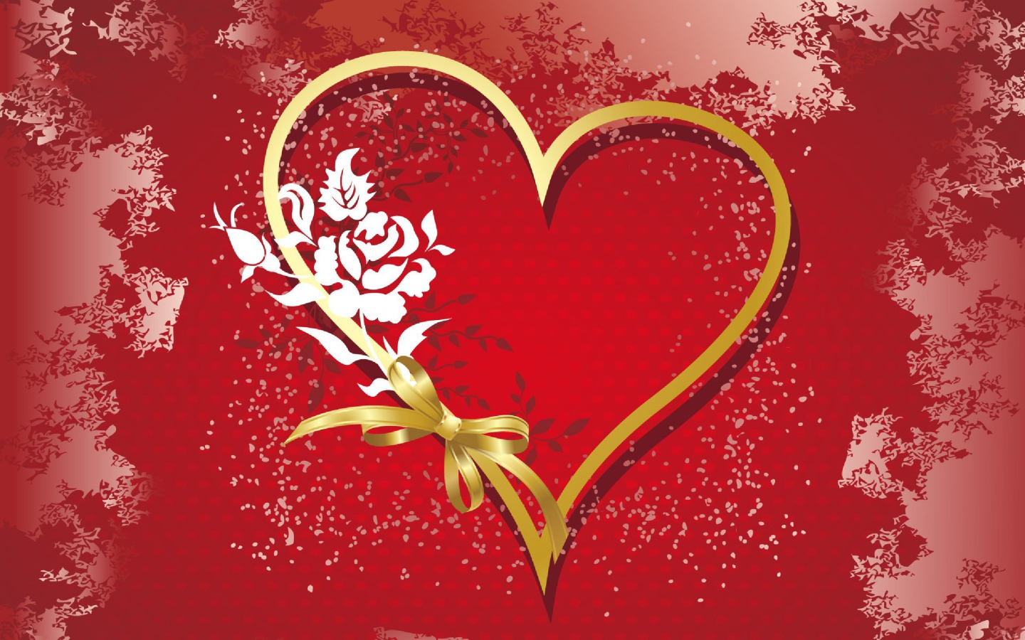 Золотое сердце на День Святого Валентина 14 февраля