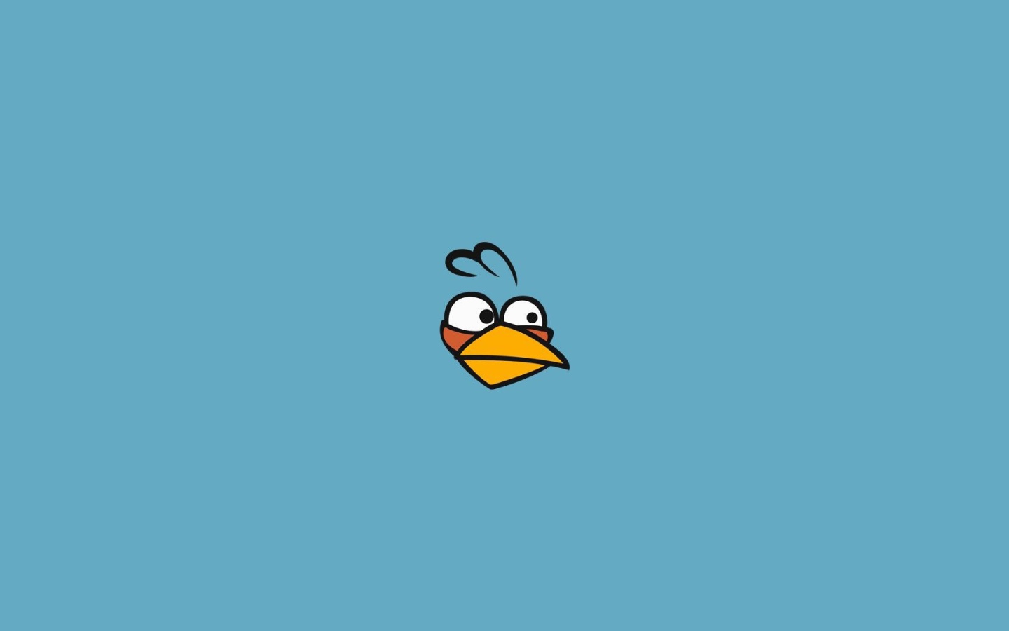 Птица Angry Birds, голубой фон