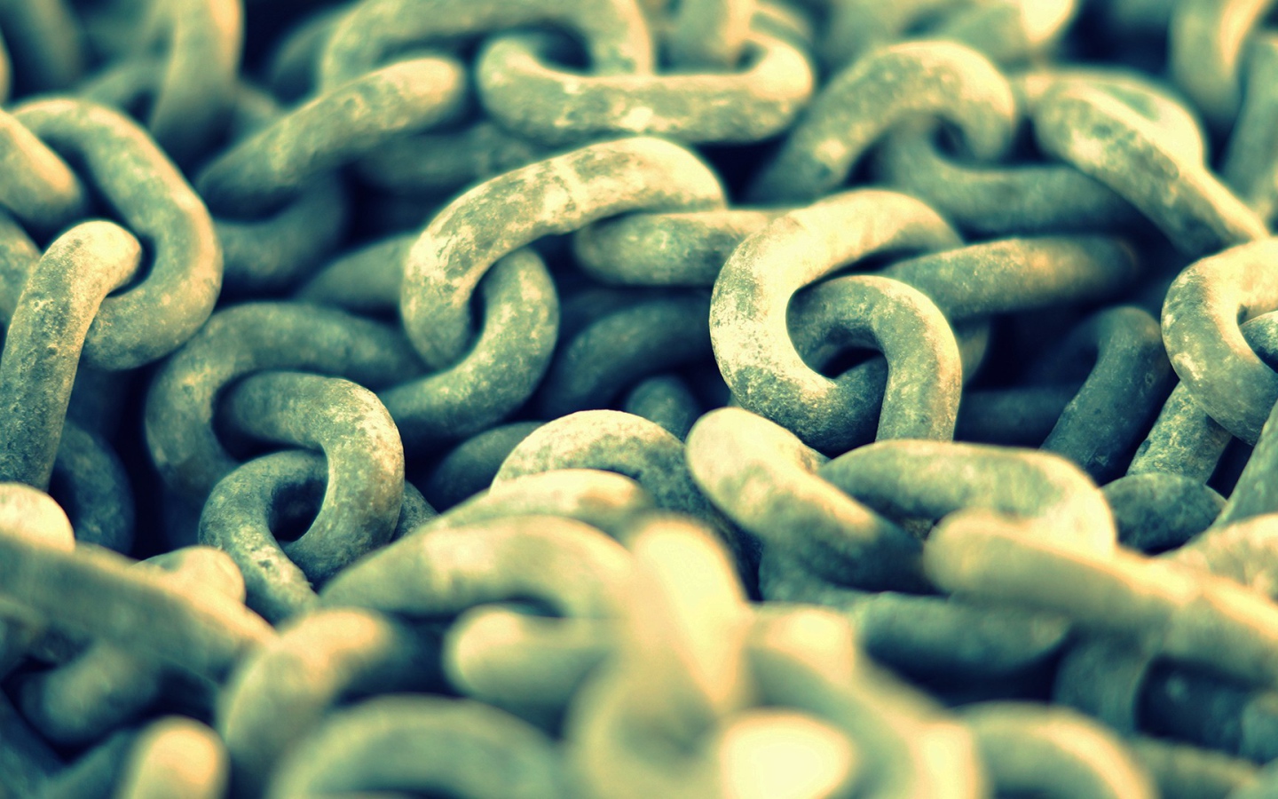 Pile of iron chains