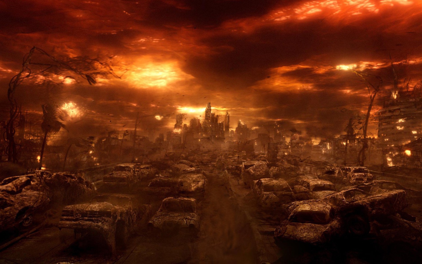 Город после атомного взрыва