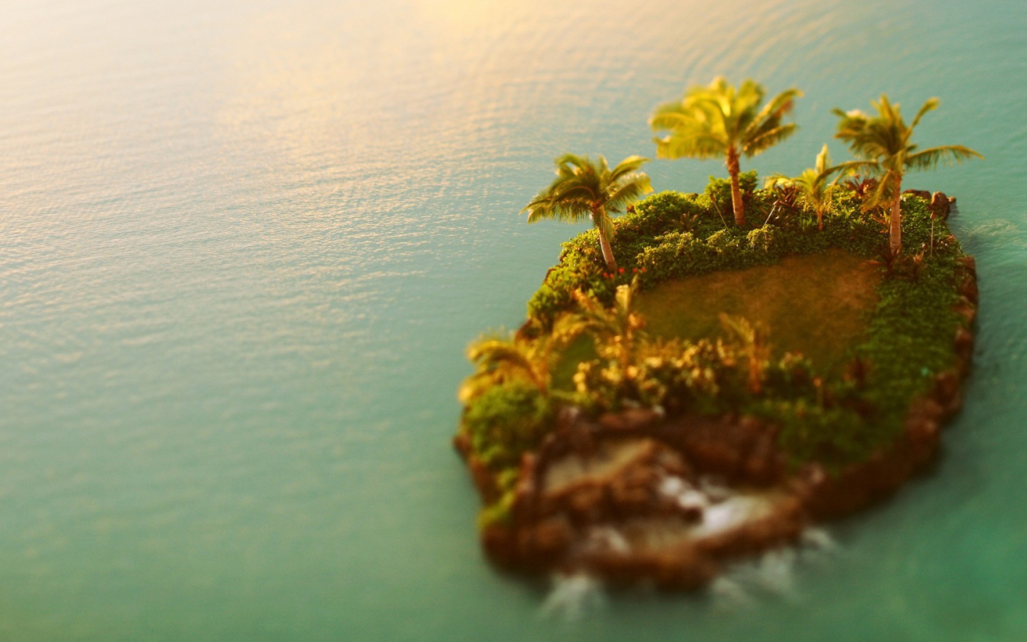 Одинокий зеленый островок