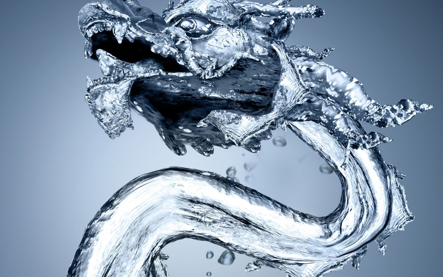 Dragon out of the water 3D graphics