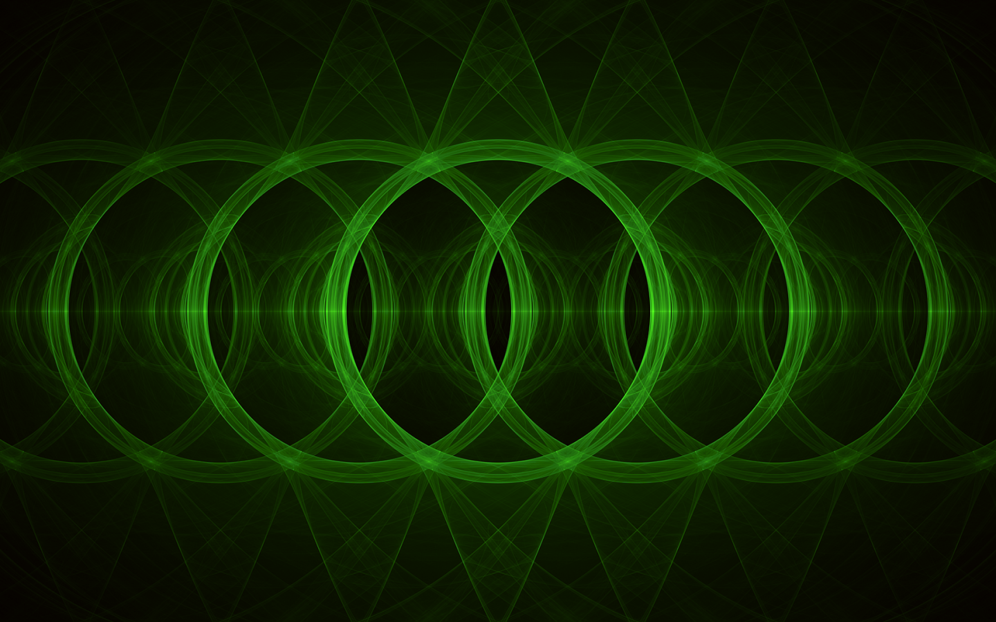 Зеленые абстрактные кольца 