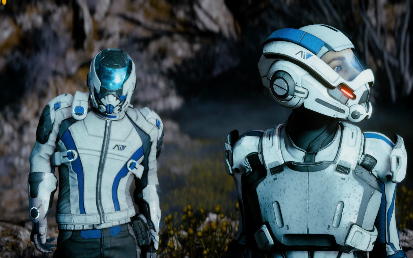 Скотт и Сара главные герои игры Mass Effect Andromeda 