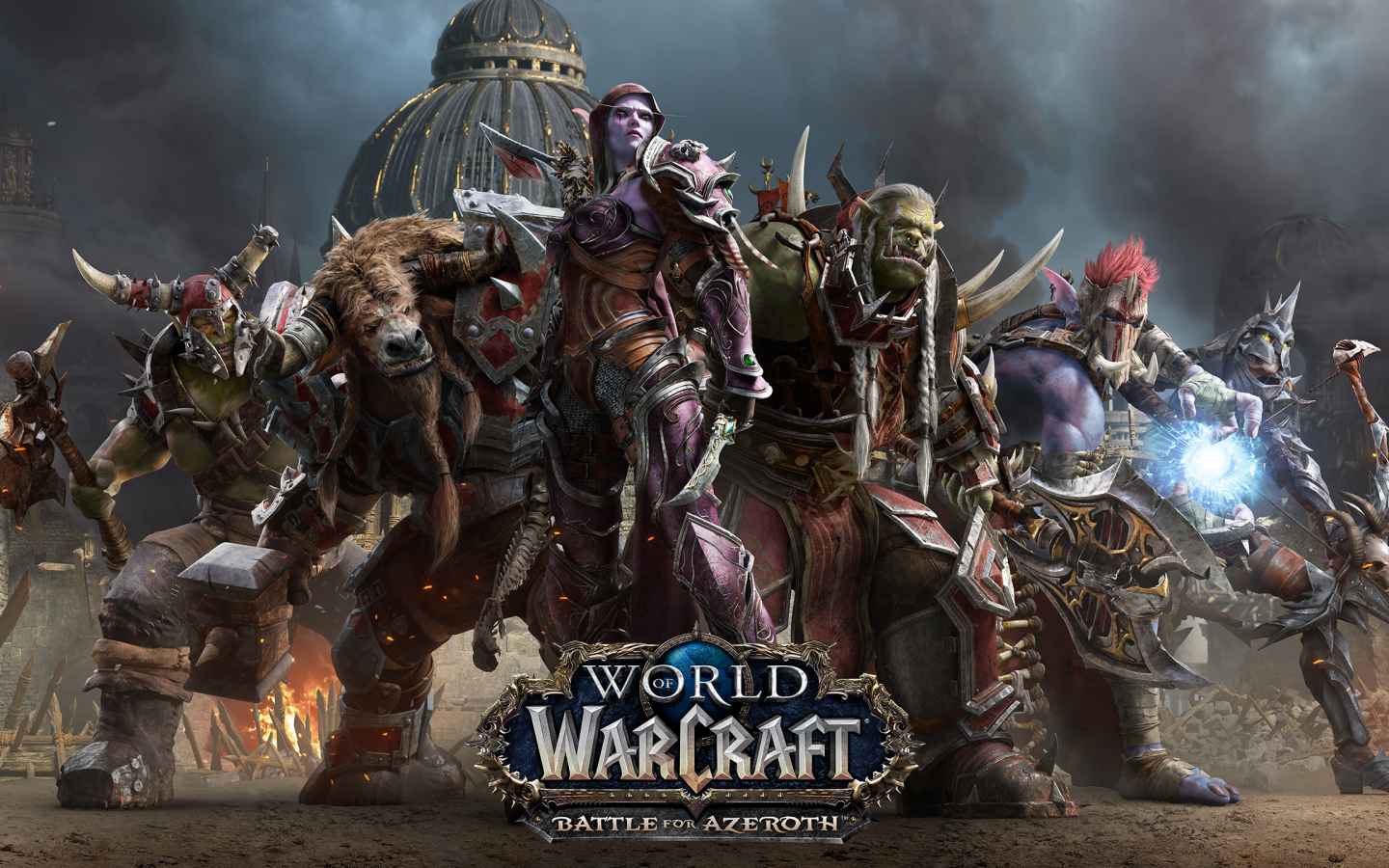 Characters of the new computer game World of Warcraft. Battle for Azeroth 2018