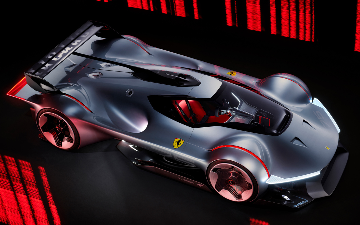 Спорткар Ferrari Vision Gran Turismo  вид сверху