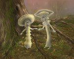 Рисованные обои - Волшебные грибы