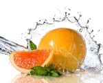 Еда - Ягоды, фрукты, орехи - Грейпфрут в воде