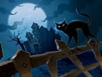 Праздники - Halloween - Черный кот на хэллоуин