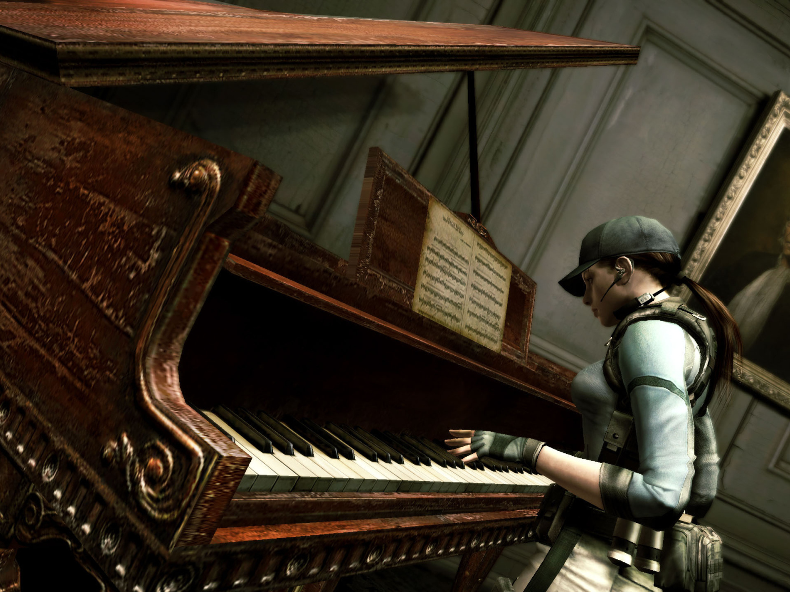 Видео игра Резидент Эвил и старый рояль