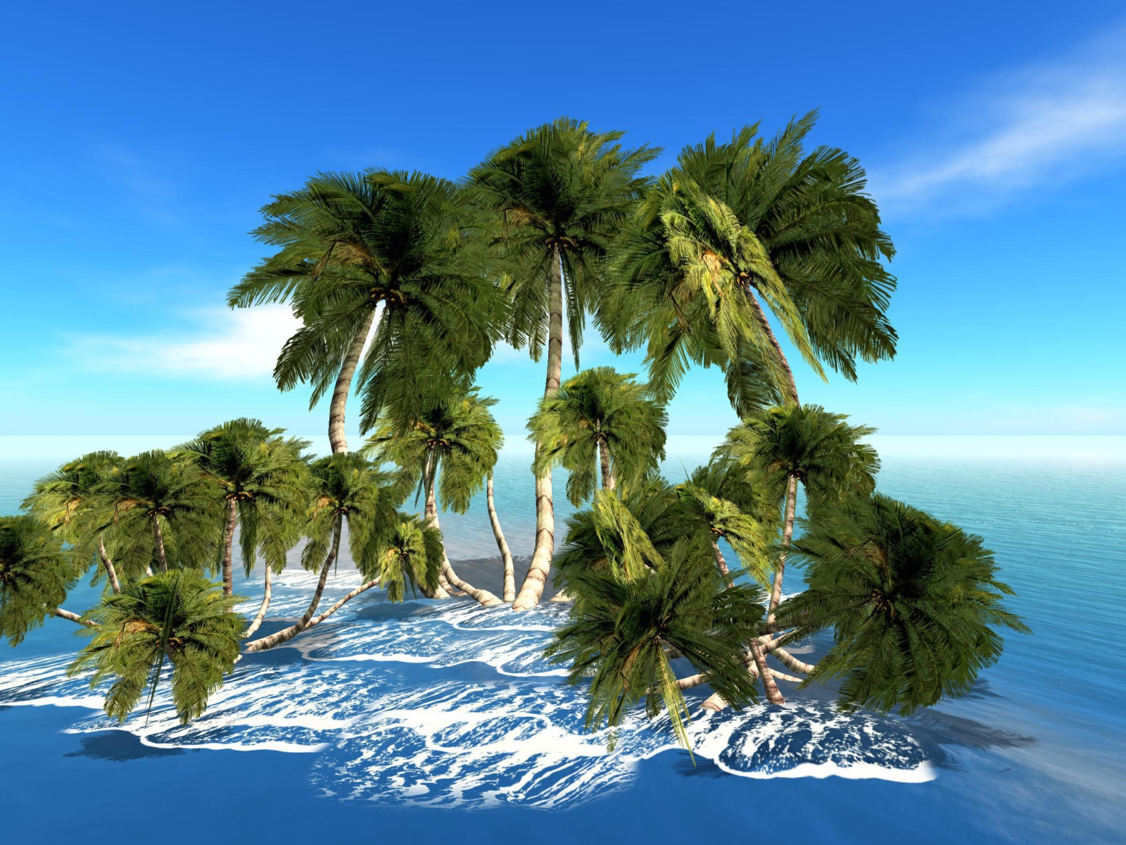 Пальмы на острове