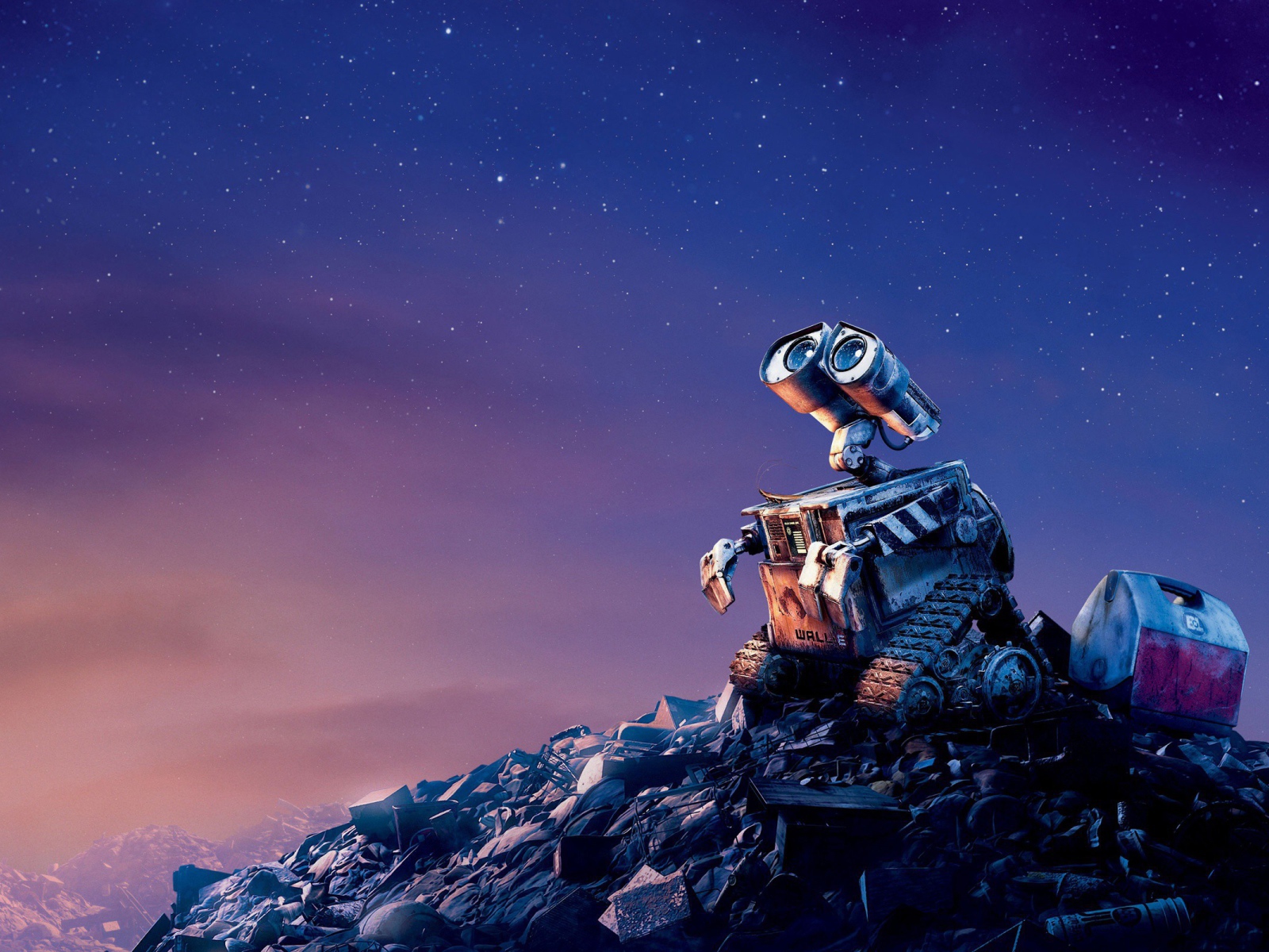 Робот WALL·E на куче мусора