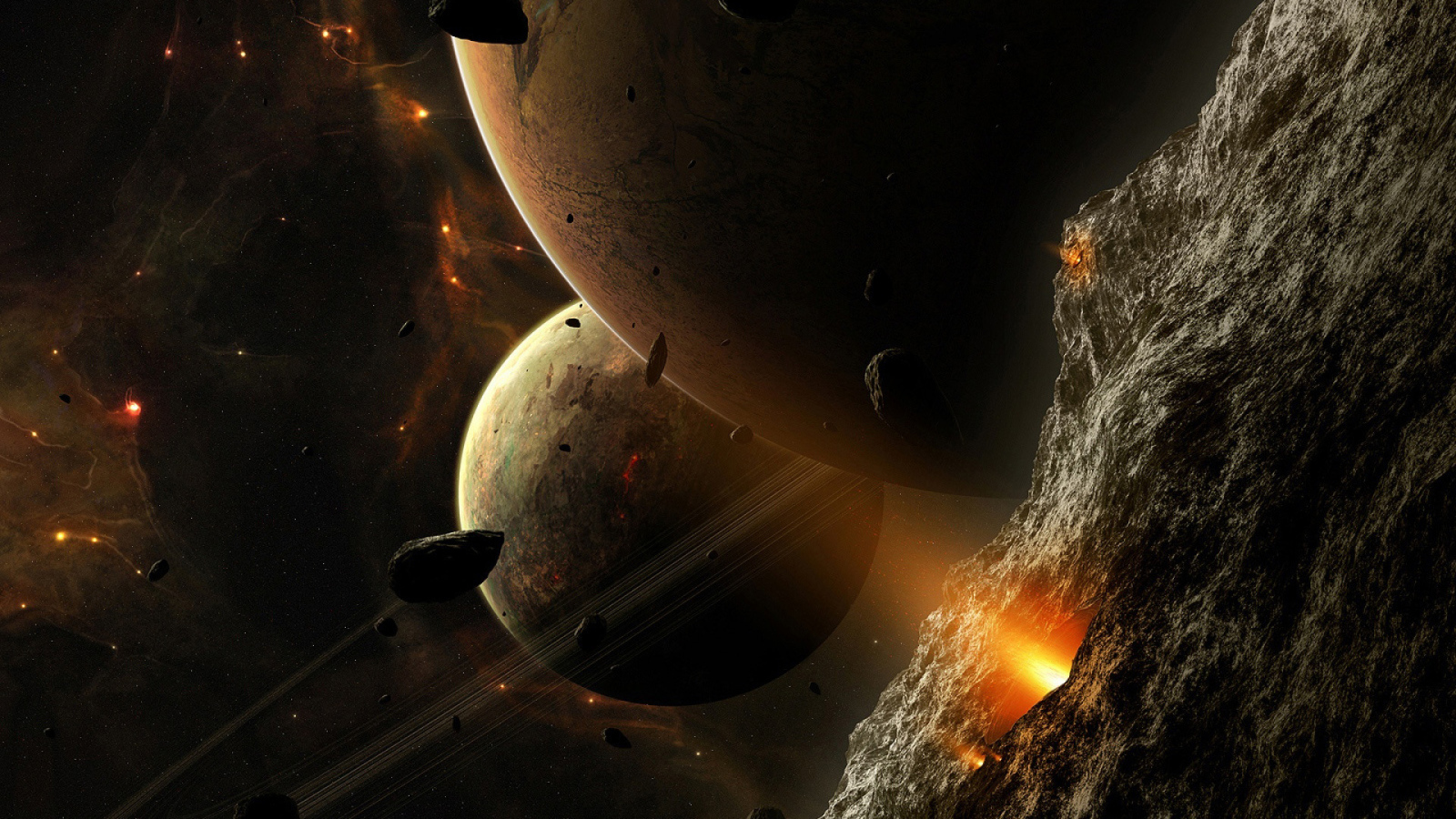 Астероид и планеты