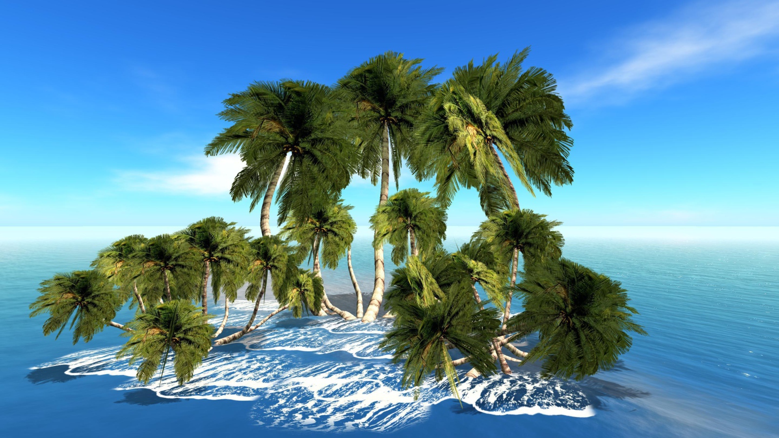 Пальмы на острове