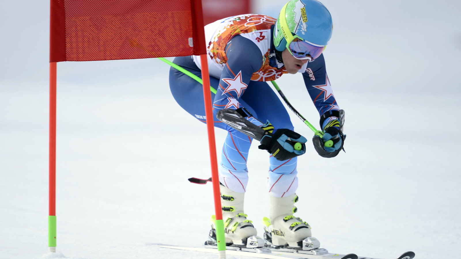 Обладатель золотой медали в дисциплине горные лыжи Тед Лигети из США