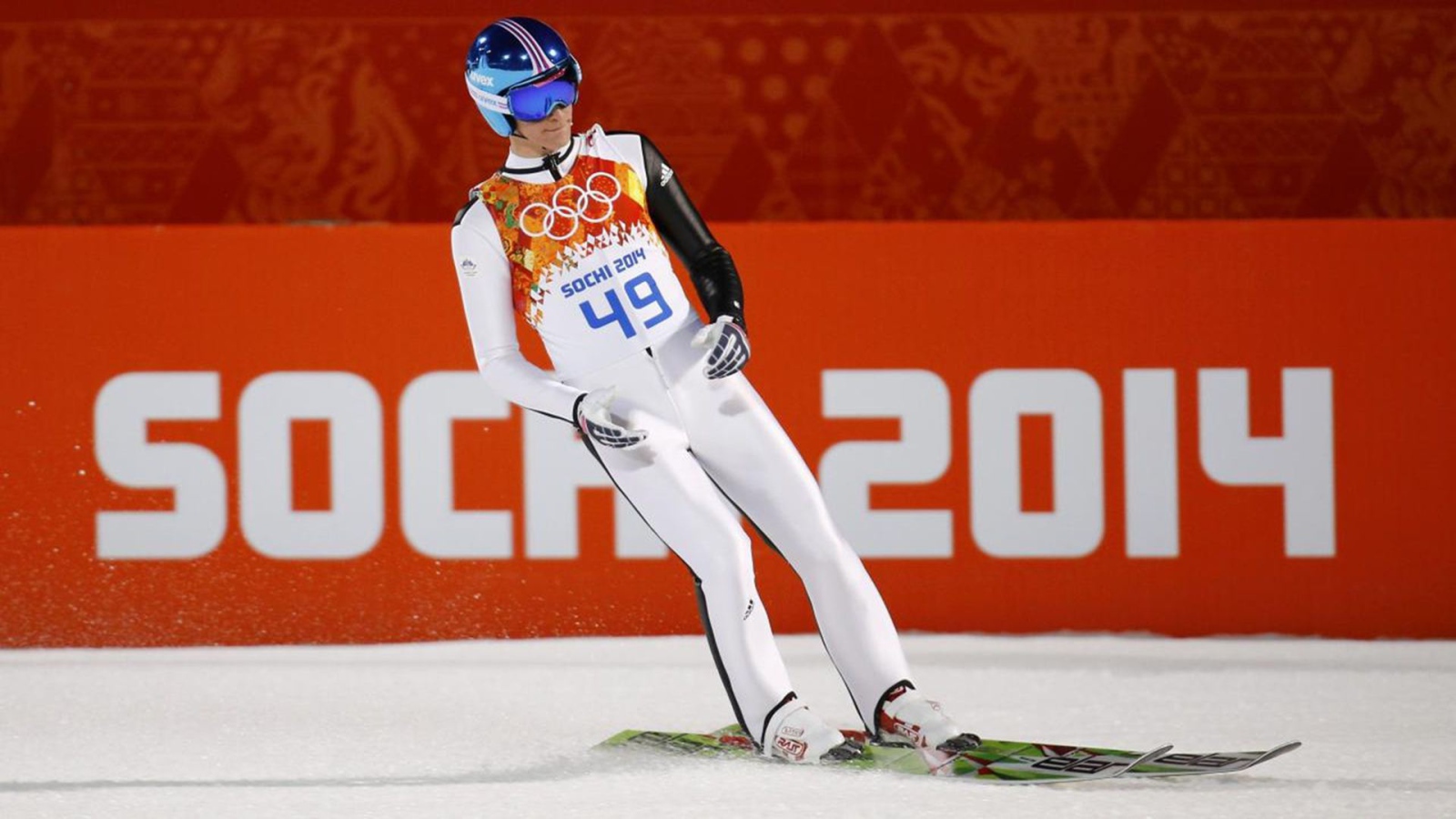 Обладатель серебряной и бронзовой медали в дисциплине прыжки на лыжах с трамплина Петер Превц на олимпиаде из Словении