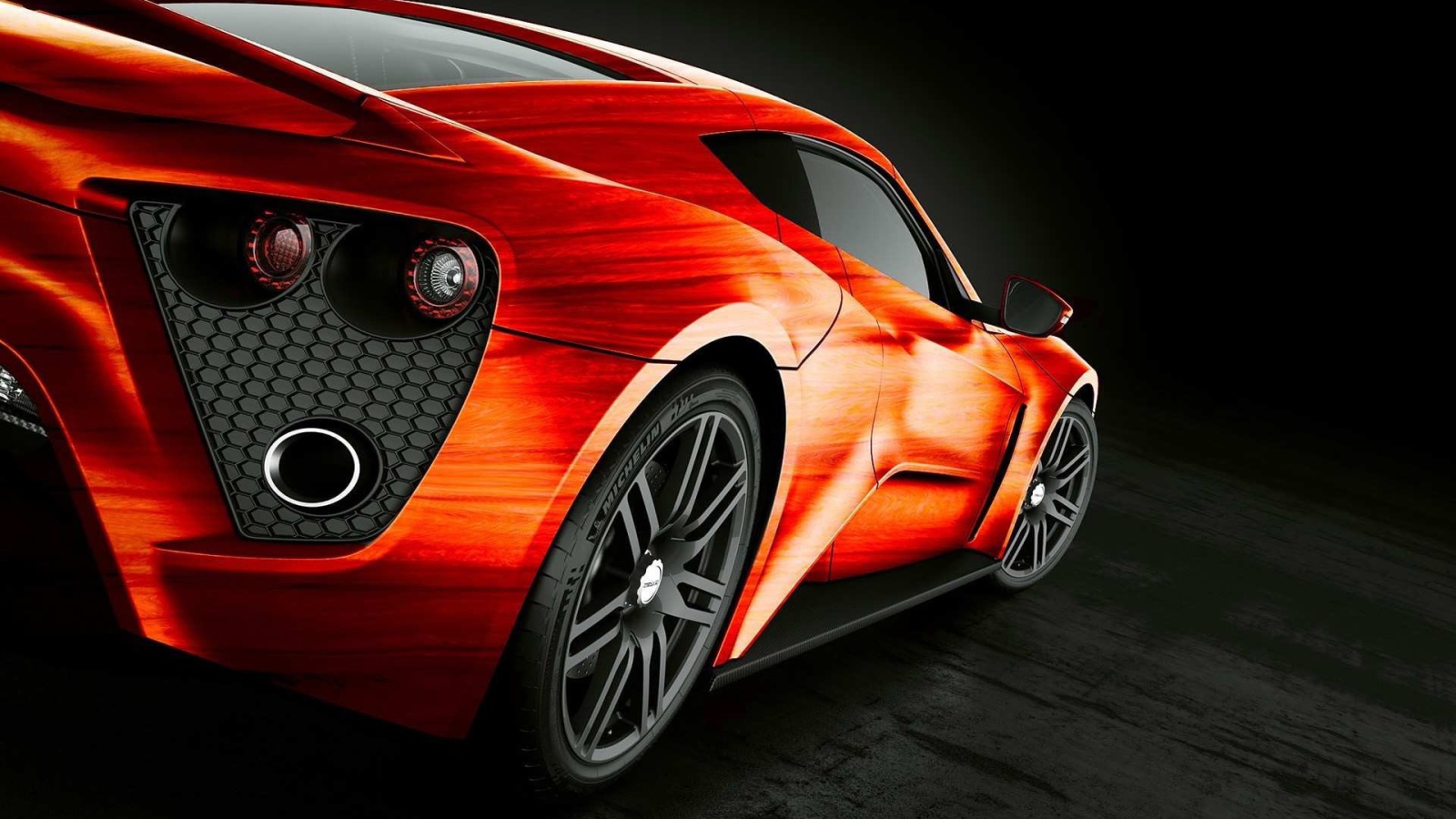 Оранжевый автомобиль Zenvo ST1