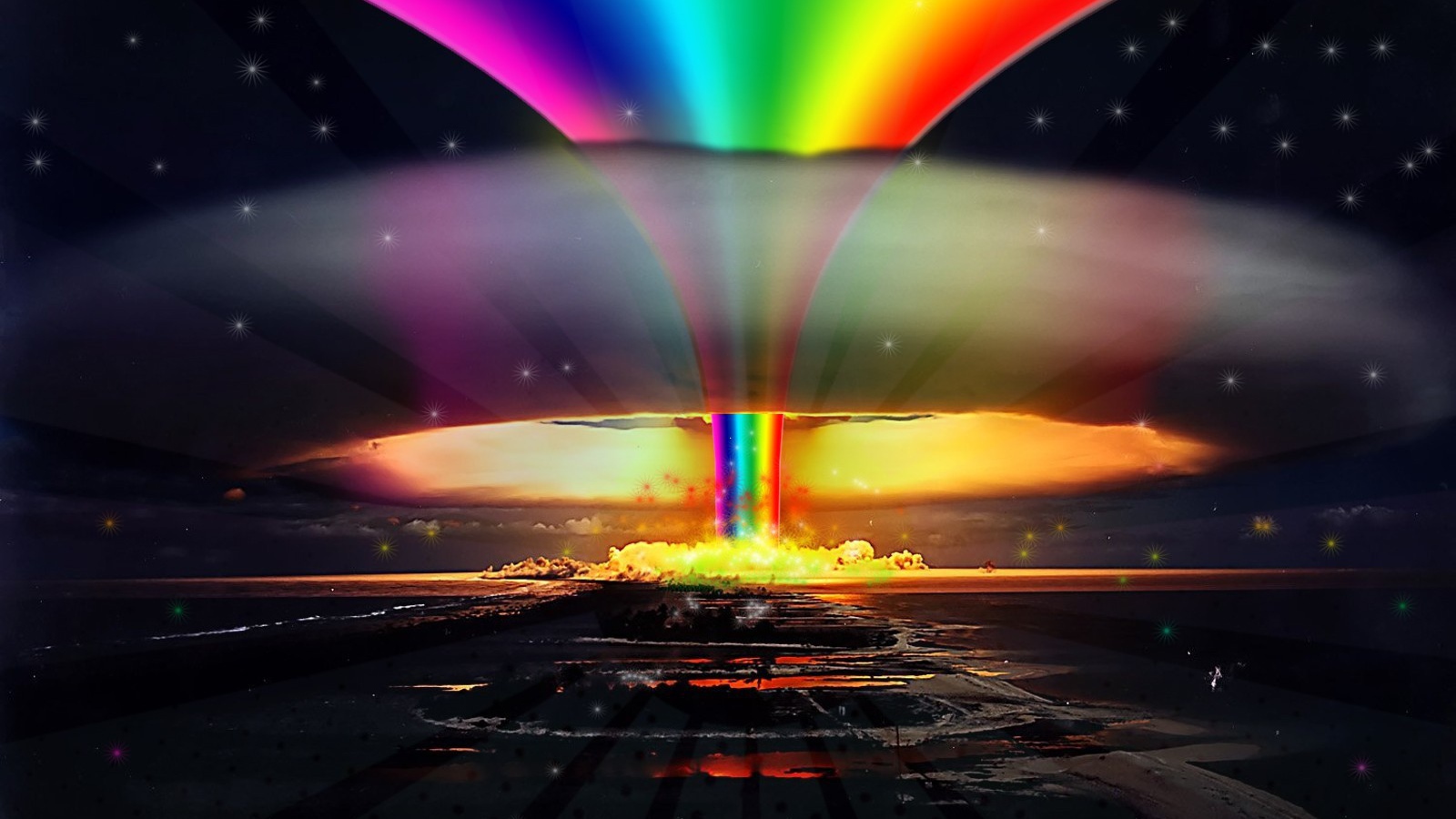 Ядерный взрыв радуга