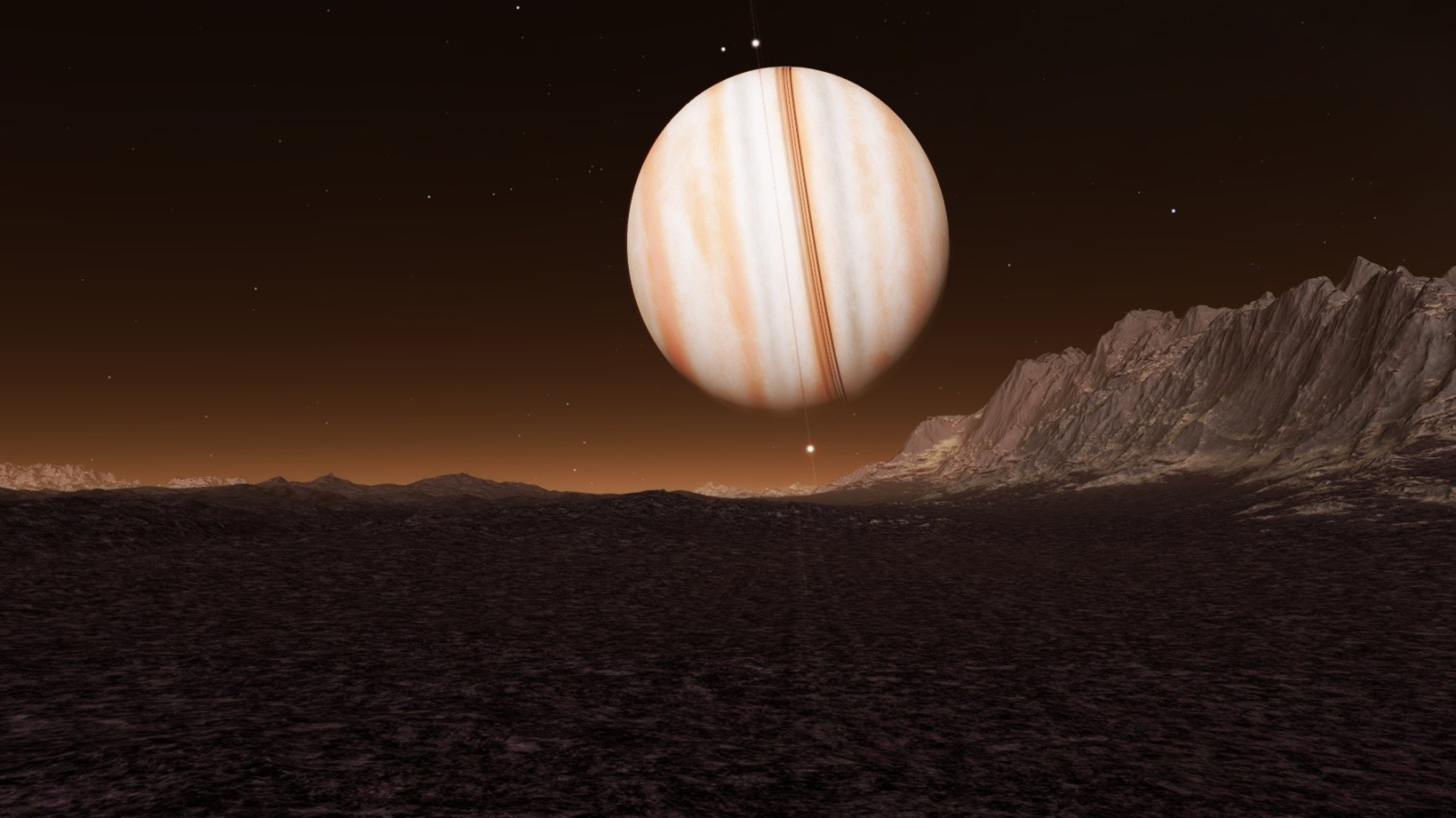 Вид на Юпитер со спутника этой планеты