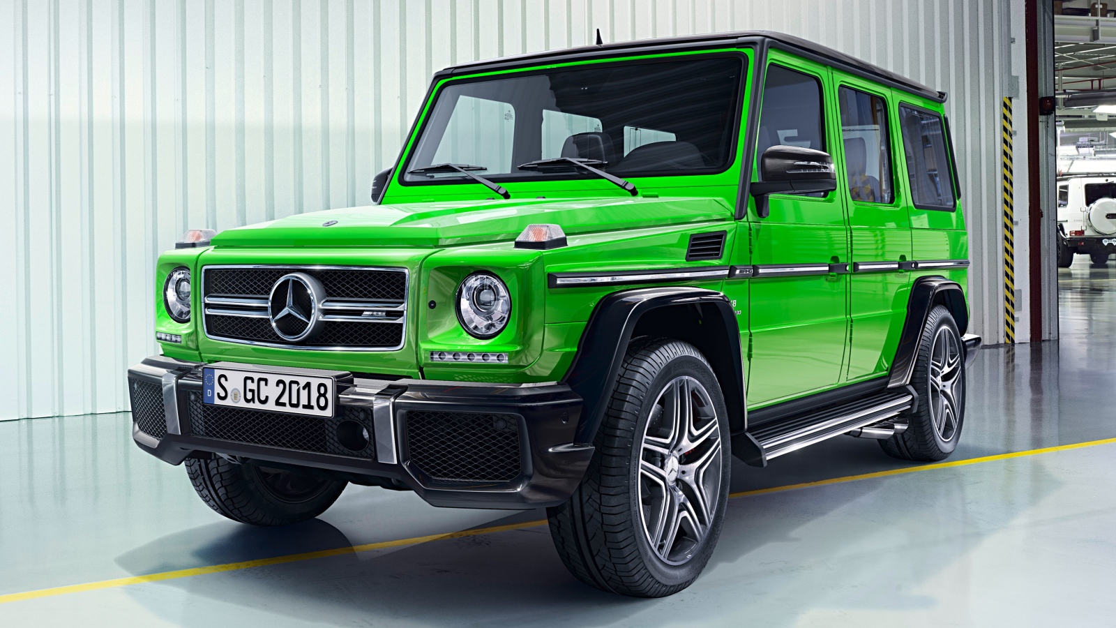 Green SUV Mercedes-AMG G63 Desktop wallpapers 1600x900