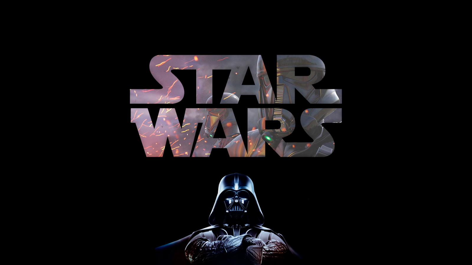 The logo of the film Star Wars Darth Vader