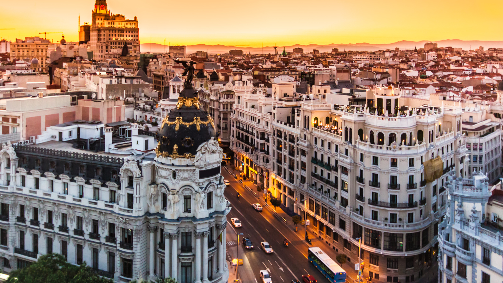 Панорама города Мадрид,  Испания 