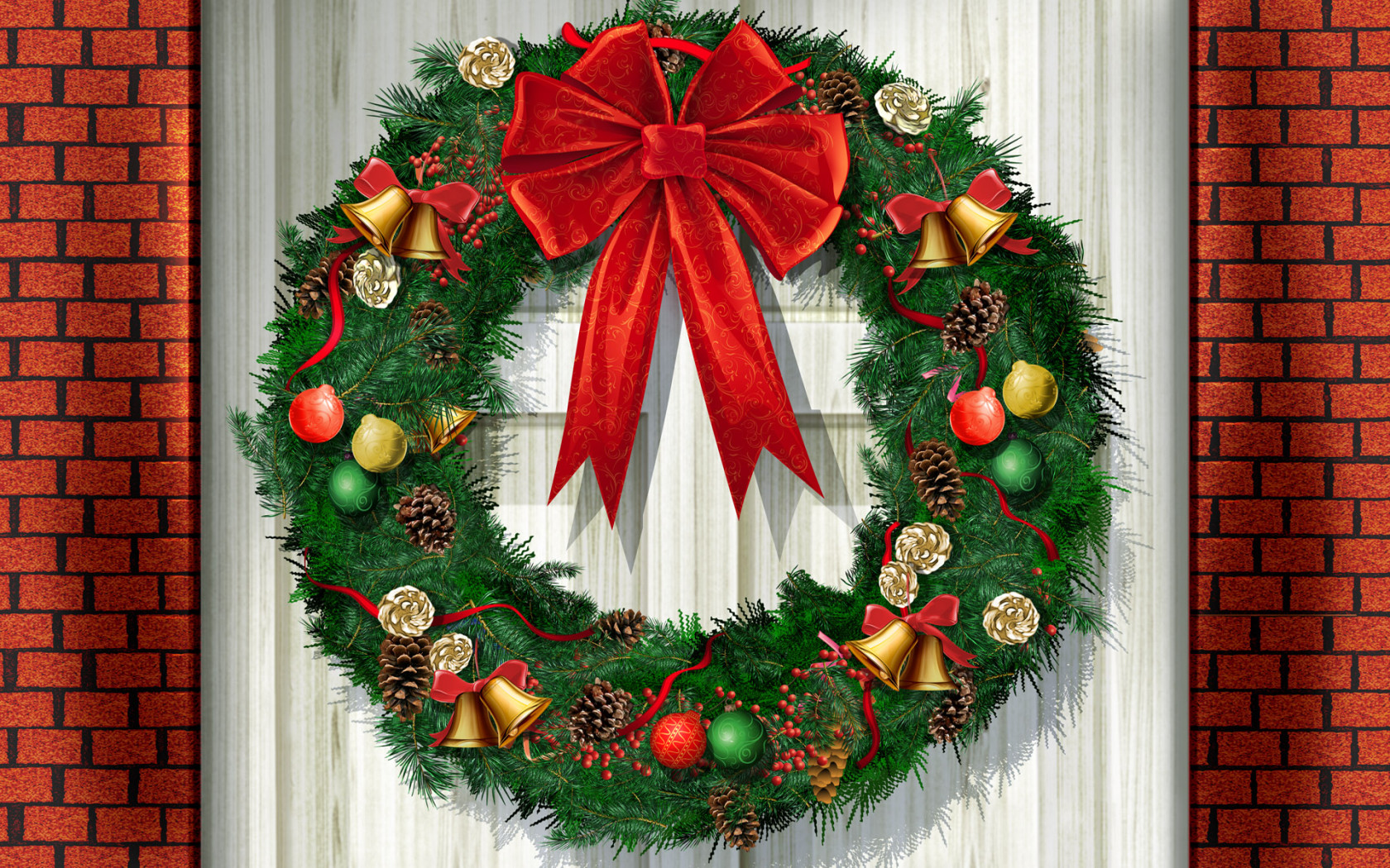 Christmas Wreath Desktop wallpapers 1680x1050