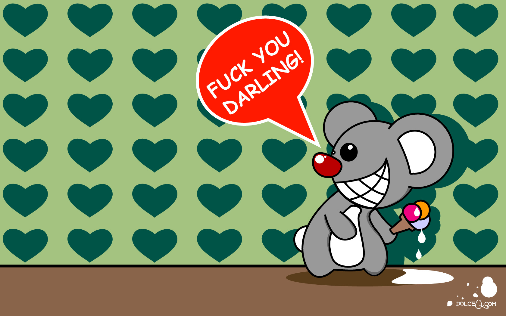 Previous, Drawn wallpapers - Bad mouse wallpaper